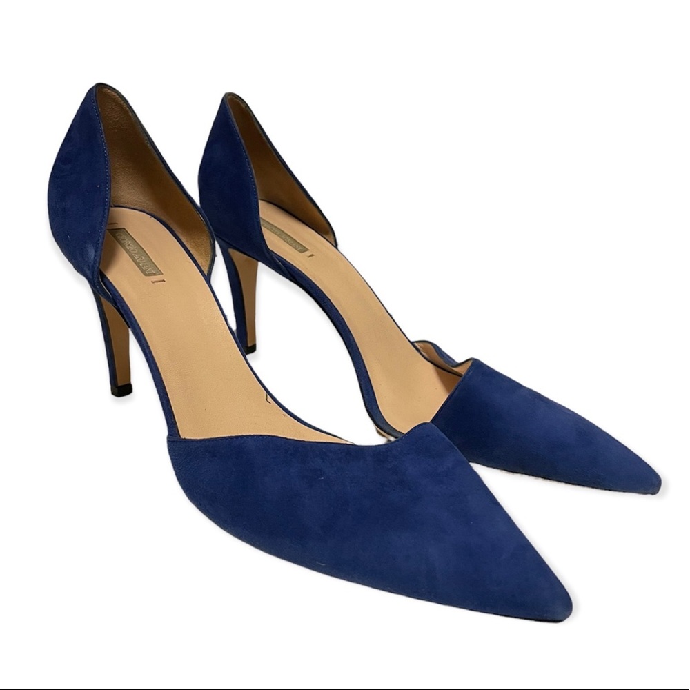 Giorgio Armani Blue Suede Stiletto Heels Size 9